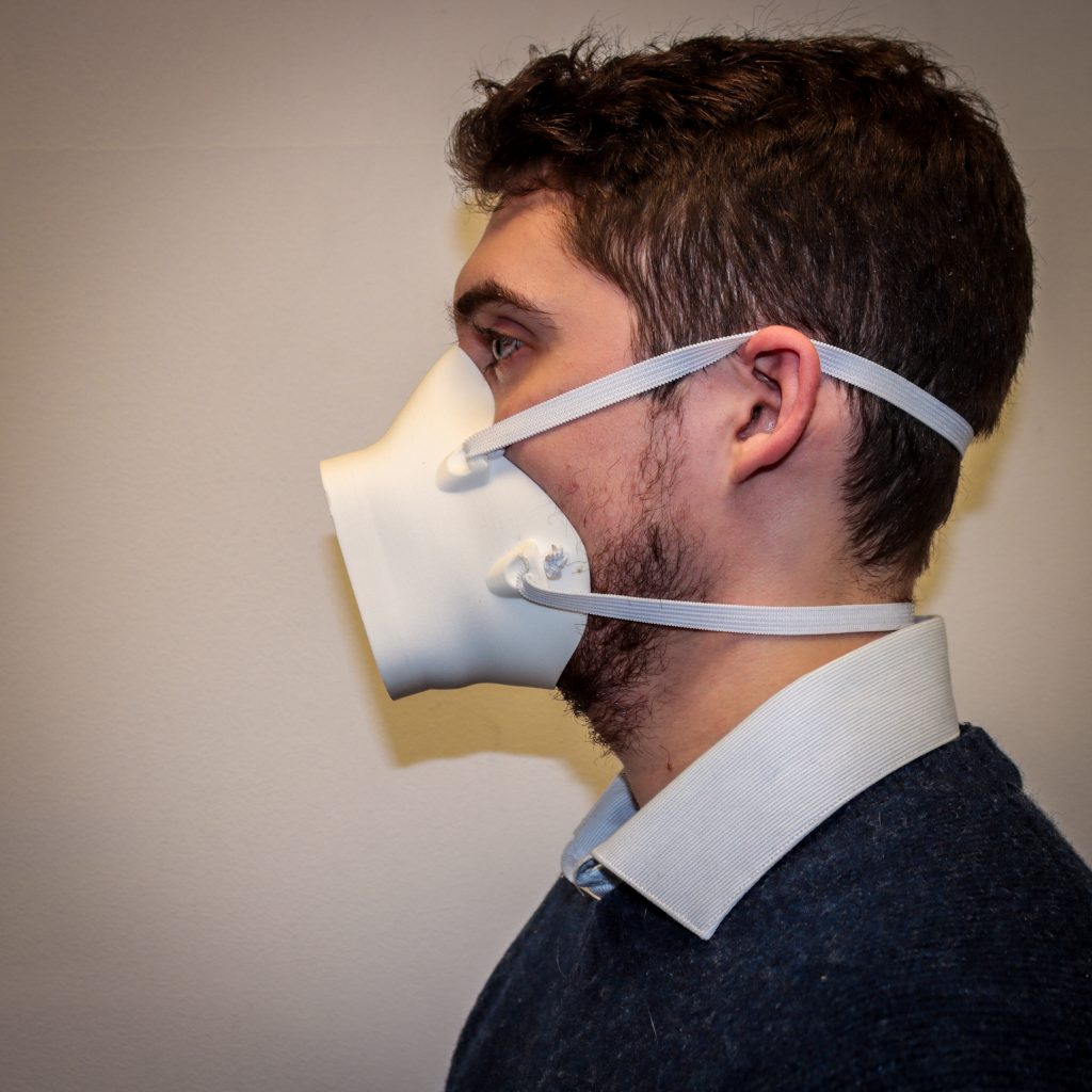 The BEmask is a 3D-printable reusable mask with replaceable filter inserts. Derived from the Montana Mask, it incorporates improvements to materials, fit, assembly process, seal, structure, sizing, and filter cartridge design.